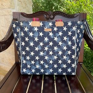 Consuela checked out tote- Star